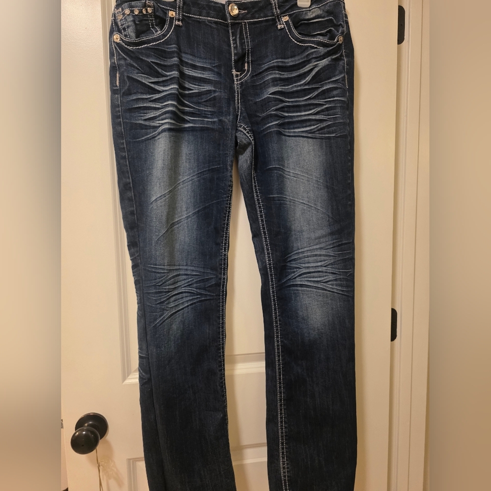Zandi Stylish BLING Blue Denim Jeans